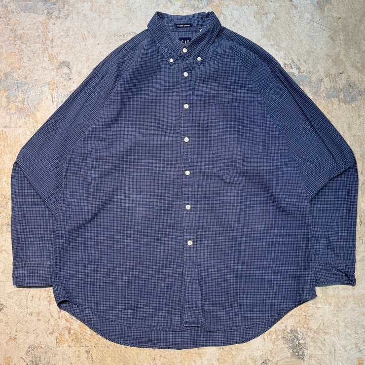 古着 GAP/ ギャップ/ ボタンダウン長袖シャツ/ チェック柄/ サイズL