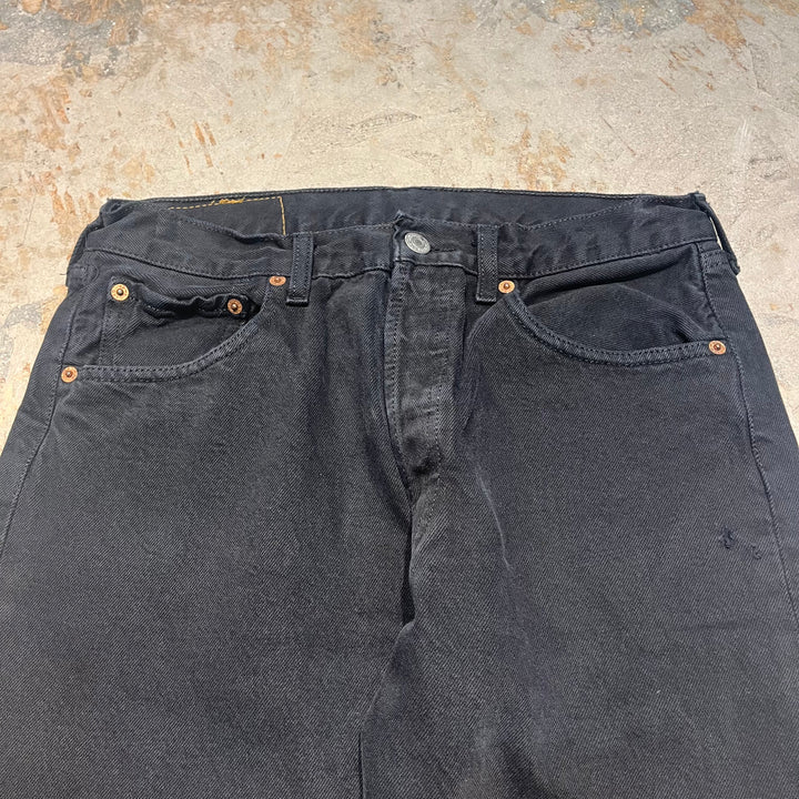 #4438 古着 Levi's/リーバイス/Black Denim Pants/ブラックデニムパンツ/501/MADE IN Spain/サイズ32×30