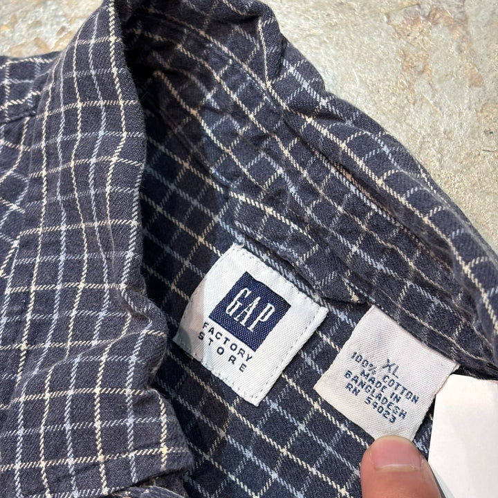 古着 GAP/ ギャップ/  ボタンダウン長袖シャツ/ チェック柄/ サイズXL
