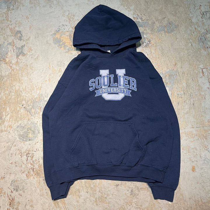 #3783 古着 GILDAN/ギルダン/Pull Orver Hoody / プルオーバーパーカー /SOULIER UNIVERSITY/カレッジロゴ/サイズL