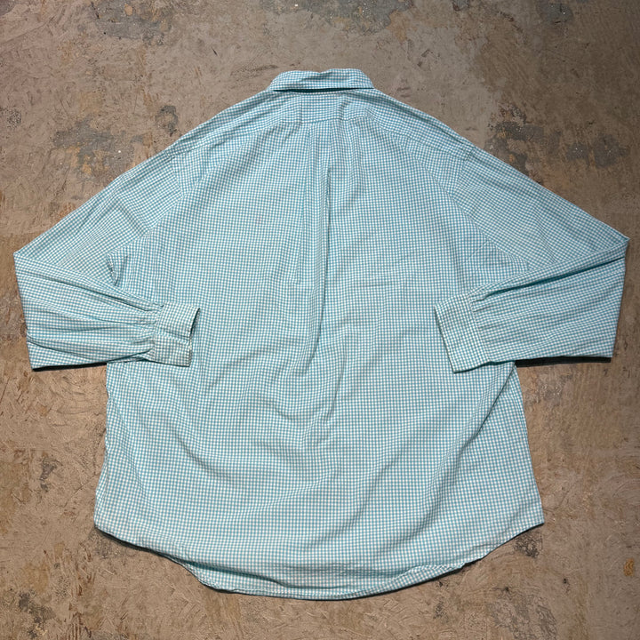 古着 POLO by Ralph Lauren/ ラルフ ローレン/ ボタンダウン長袖シャツ/ チェック柄/ サイズXL