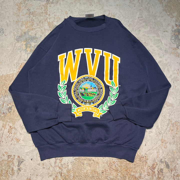 #3937 古着 unknow/Crew neck sweat/クルーネックスウェット/WVU MOUTAINEERS/サイズXL