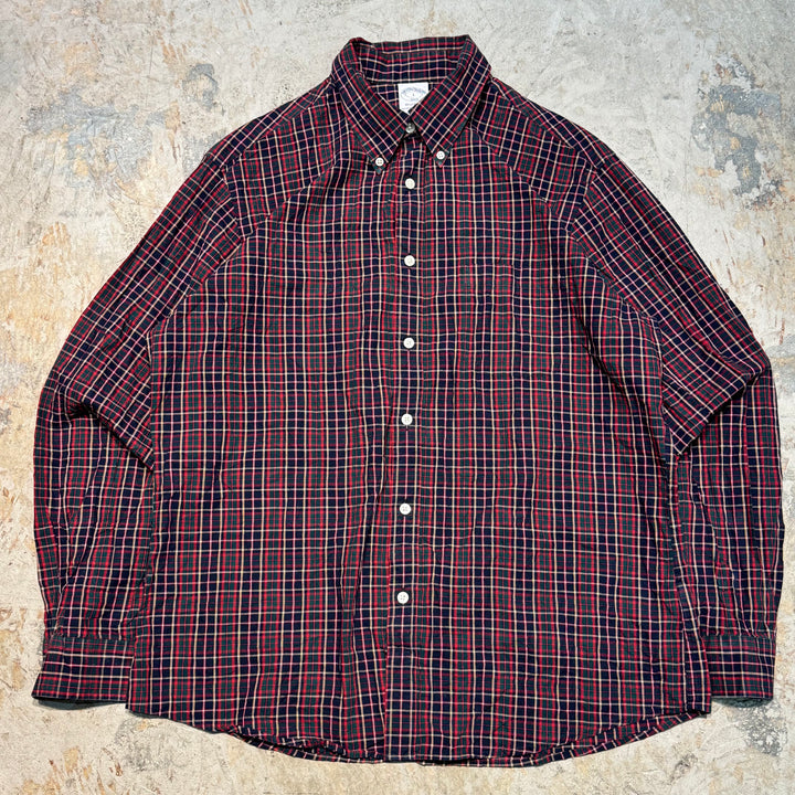 古着 BROOKS BROTHERS/ ブルックス ブラザーズ/ ボタンダウン長袖シャツ/ チェック柄/ サイズL