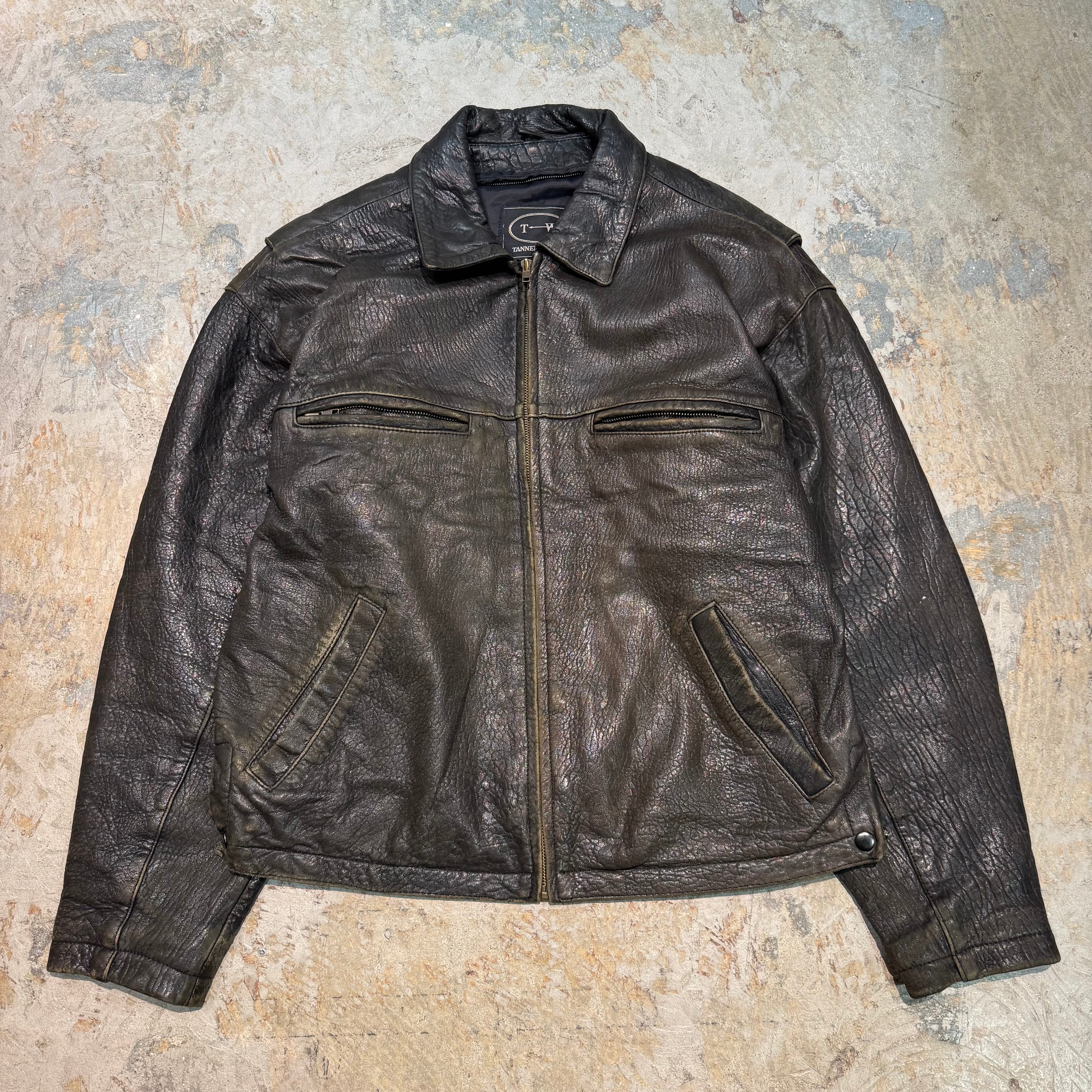 古着 JACK JONES レザーカーコート メンズL相当 /eaa481456 90\u0027s ラルフローレン コート レザー カーコート ジップアップ メンズ 古着