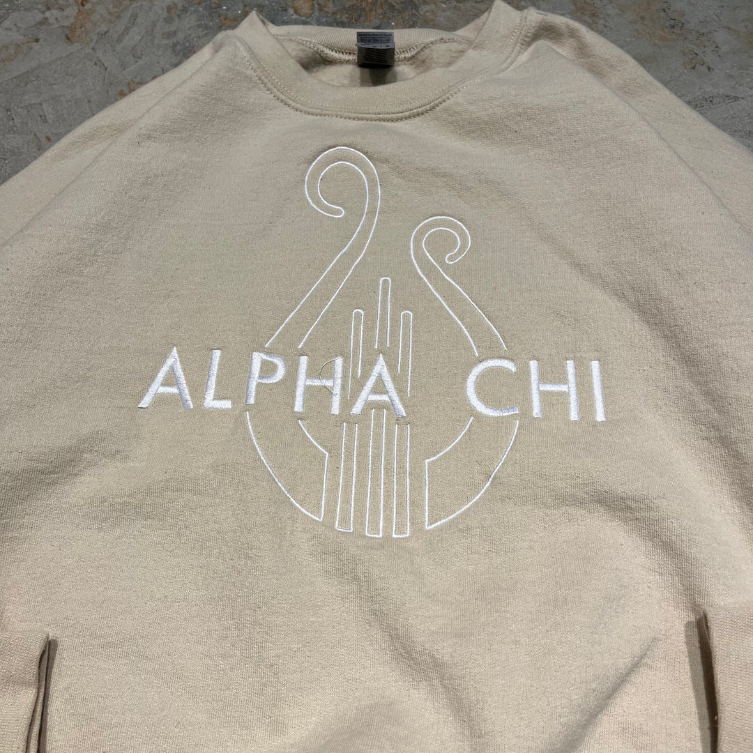 #4062 古着 GILDAN/ギルダン/Crew neck sweat/クルーネックスウェット/ALPHA CHI/サイズ L