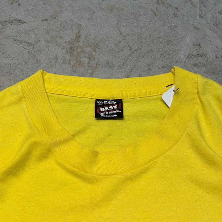 Used clothing Made in USA 90's FRUIT OF THE LOOM/ Fruit of the Room/ Printed T-shirt/ Single stitch/ Size XXL