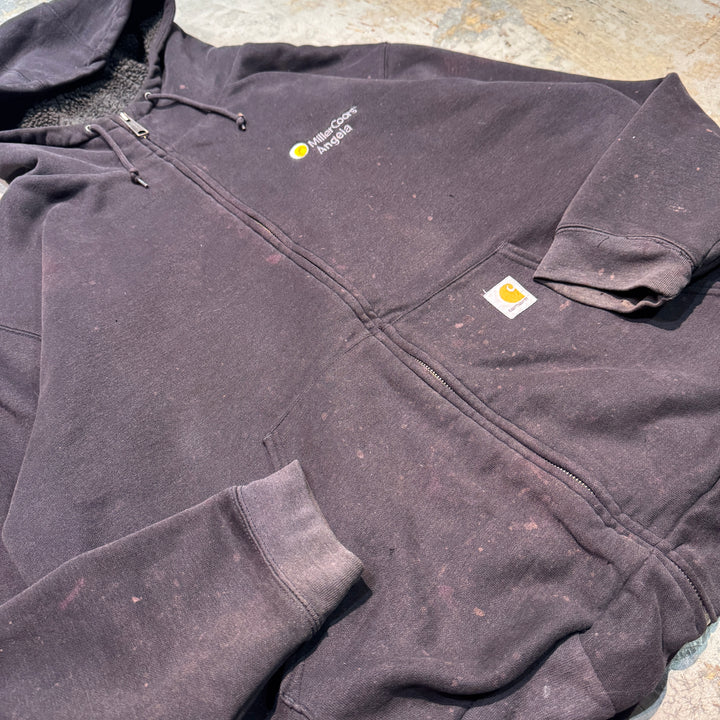 古着 carhartt/カーハート/フルジップアップスウェット/裏地ボア/サイズXL