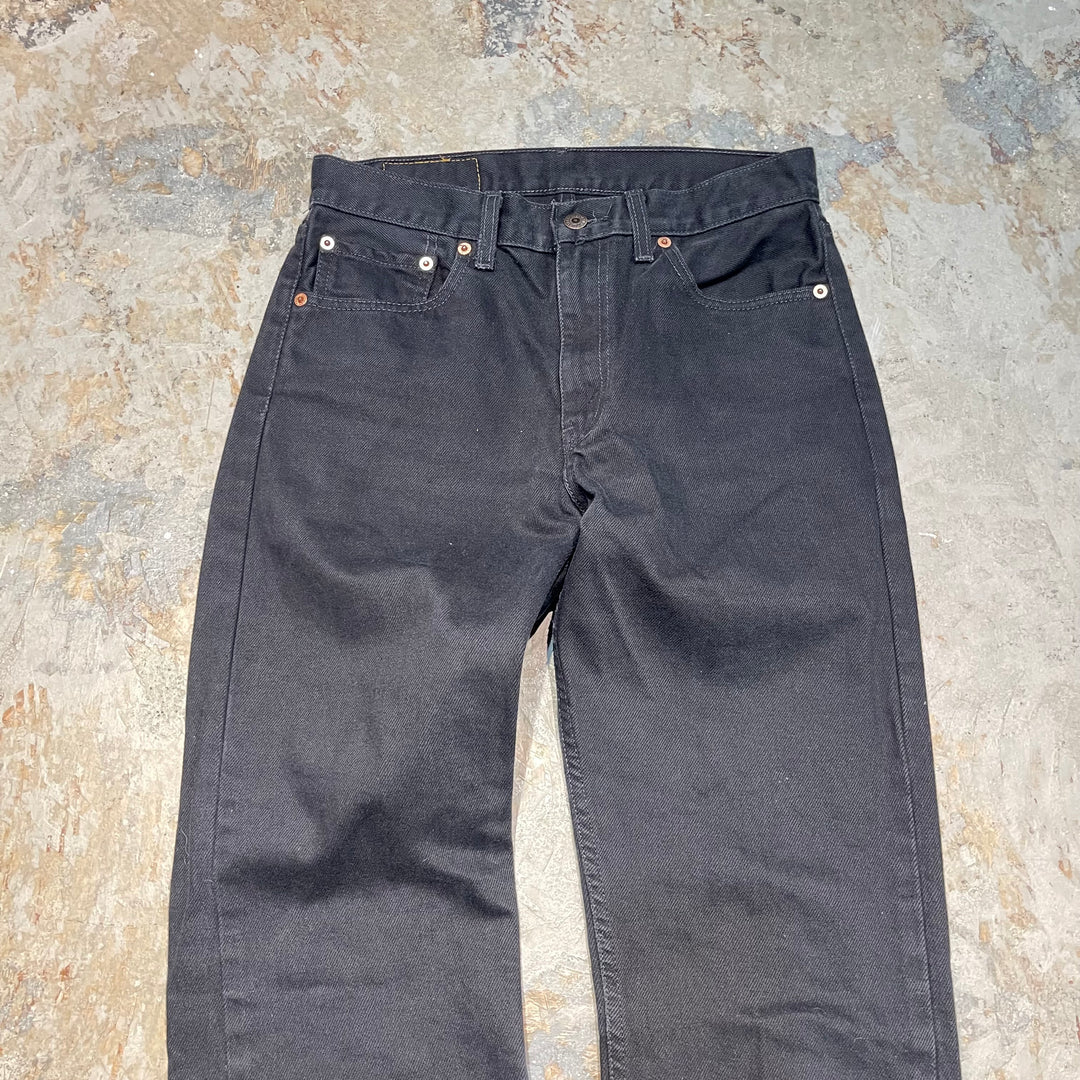 #4769 古着 LEVI’S/リーバイス/505-02/Black denim pants/ブラックデニムパンツ/スペイン製/サイズ30×34