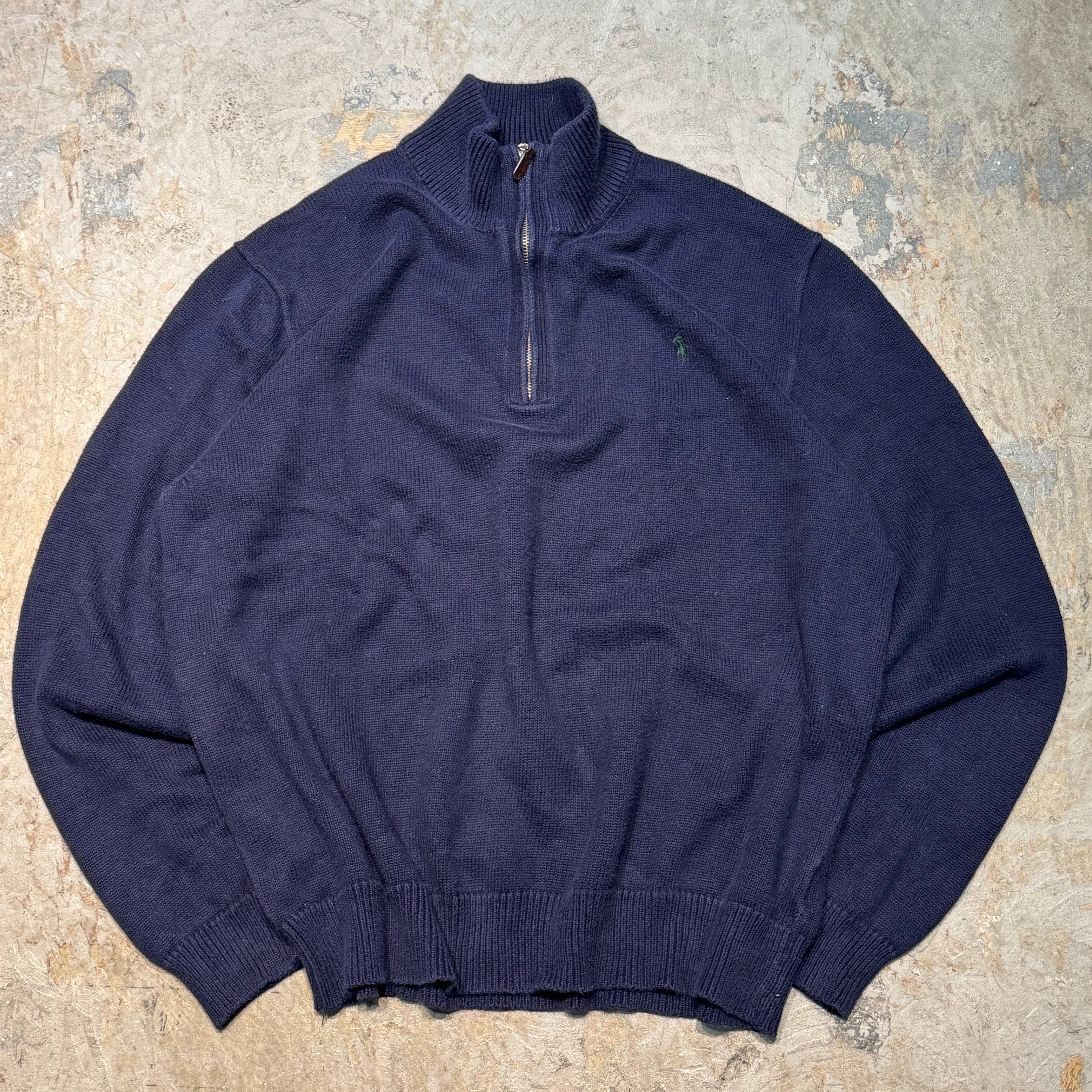 [古着]ビンテージハーフジップアップデザインニット GAP｜(U)ヴィンテージソフト ハーフジップアップ スウェット