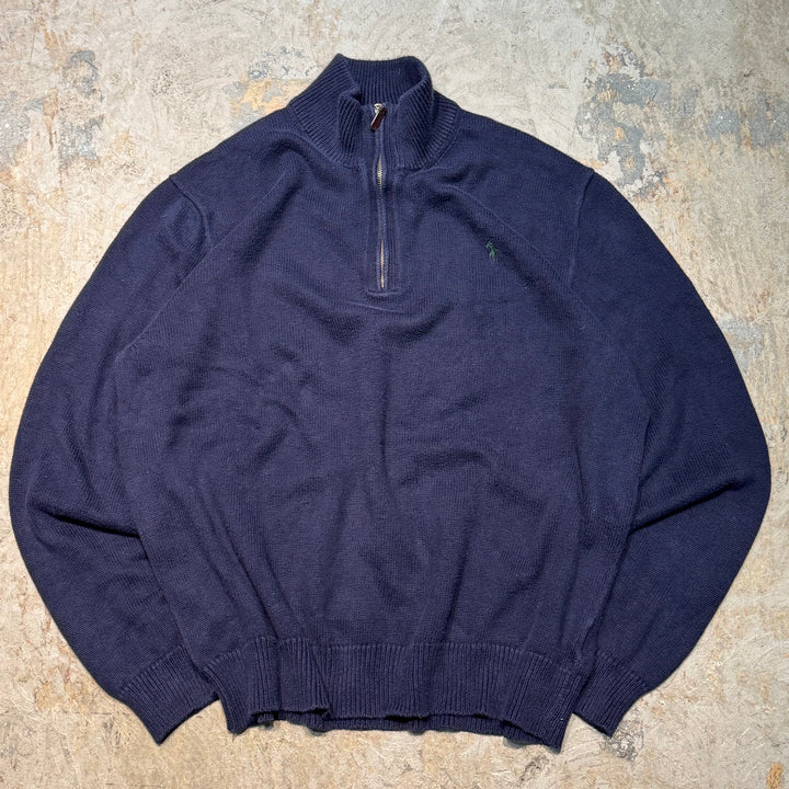 古着 POLO by Ralph Lauren/ ポロ バイ ラルフローレン/ ハーフジップニットセーター/ サイズXXL