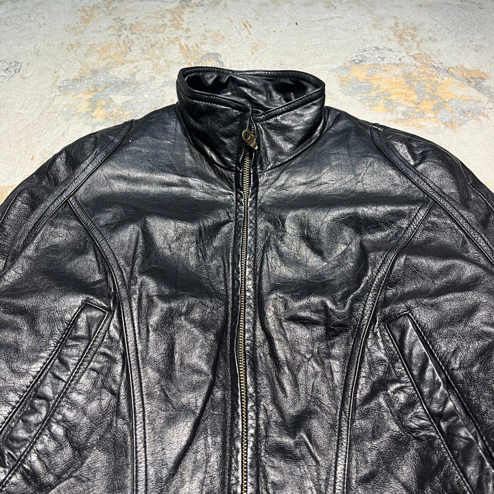 #3318 古着 WILSONS/Leather Trucker Jacket/レザージャケット/サイズM