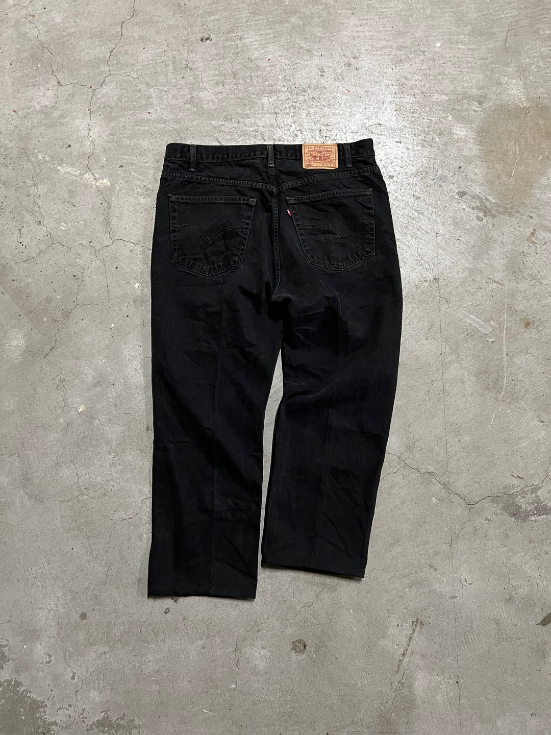 #MA25 古着 99's Levi's/リーバイス/Black Denim Pants/ブラックデニムパンツ/505/MADE IN CANADA/実寸サイズ35×27