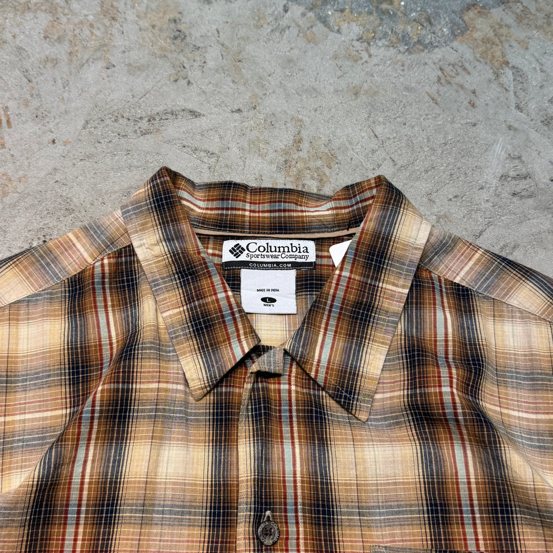 Used clothing Columbia/ Columbia/ Short sleeve shirt/ Checkered pattern/ Size L
