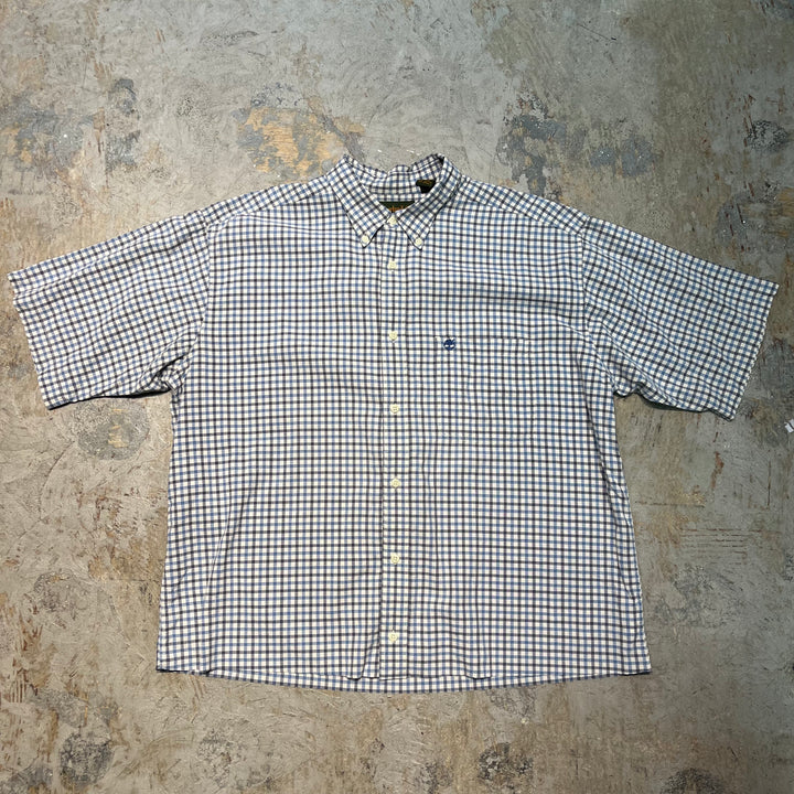 旧衣服timberland/汀布莱克/短袖衬衫/格纹/重制/尺寸XL