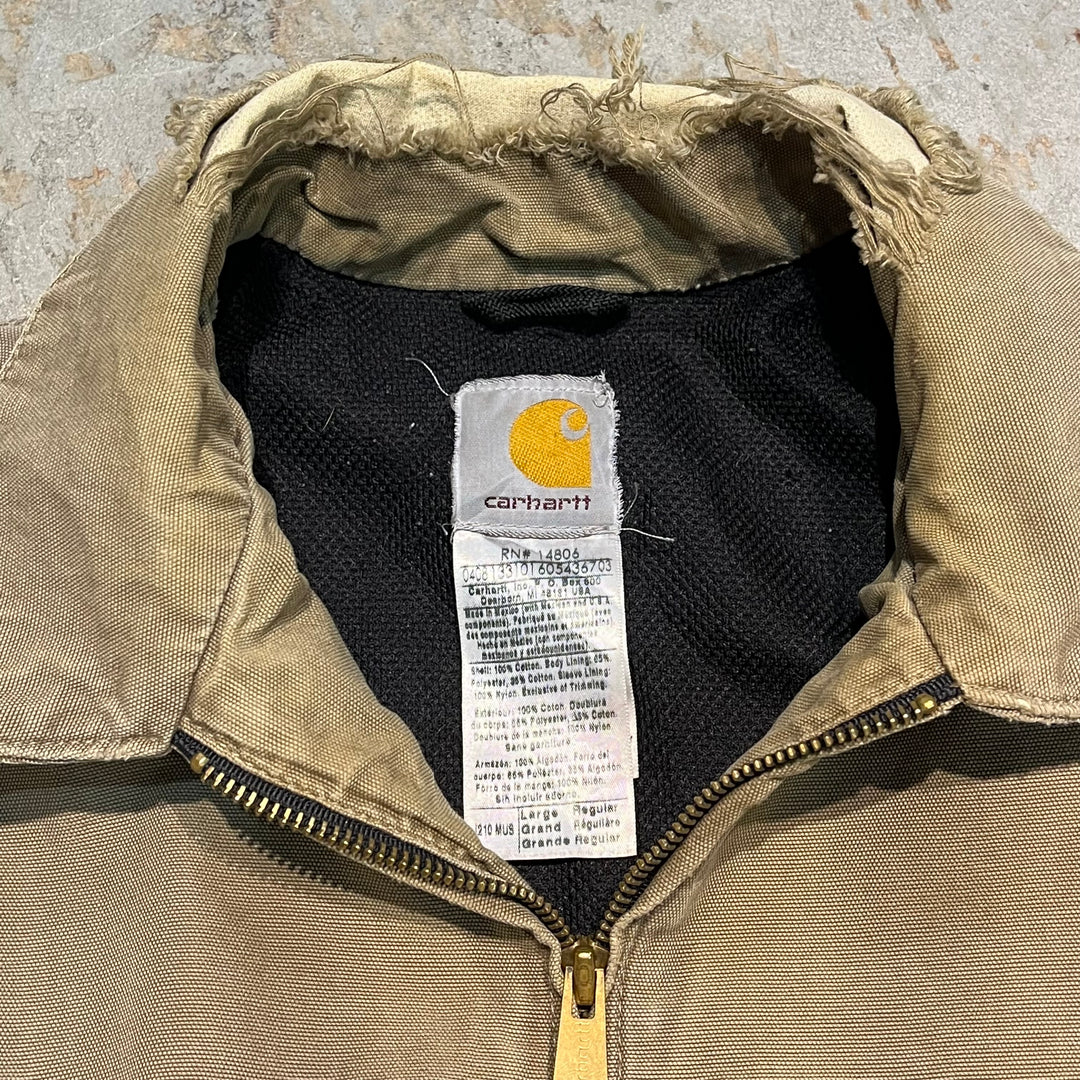 #3421 古着 Carhartt/カーハート/hamilton Jacket/ハミルトン ジャケット/ダック/廃盤 カーキ