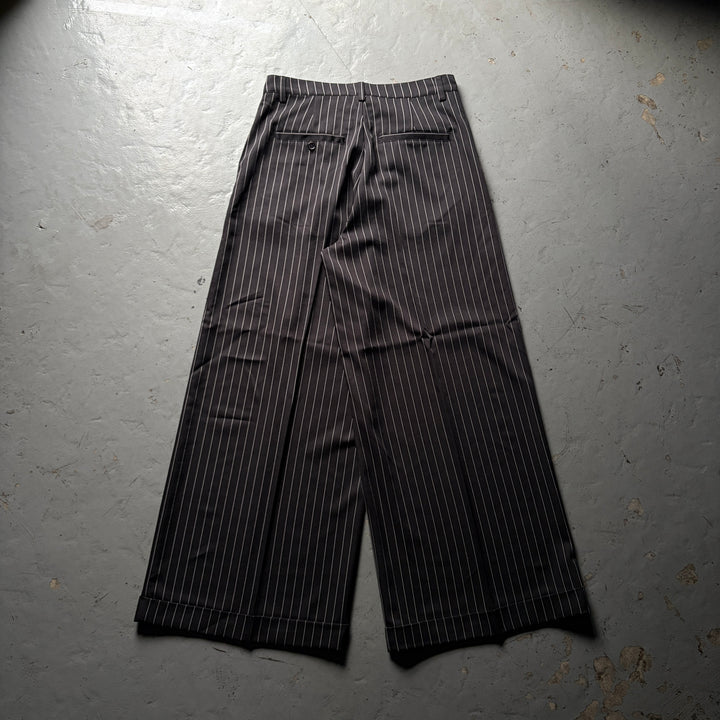 バギーロールアップワイドパンツ（ストライプ）
