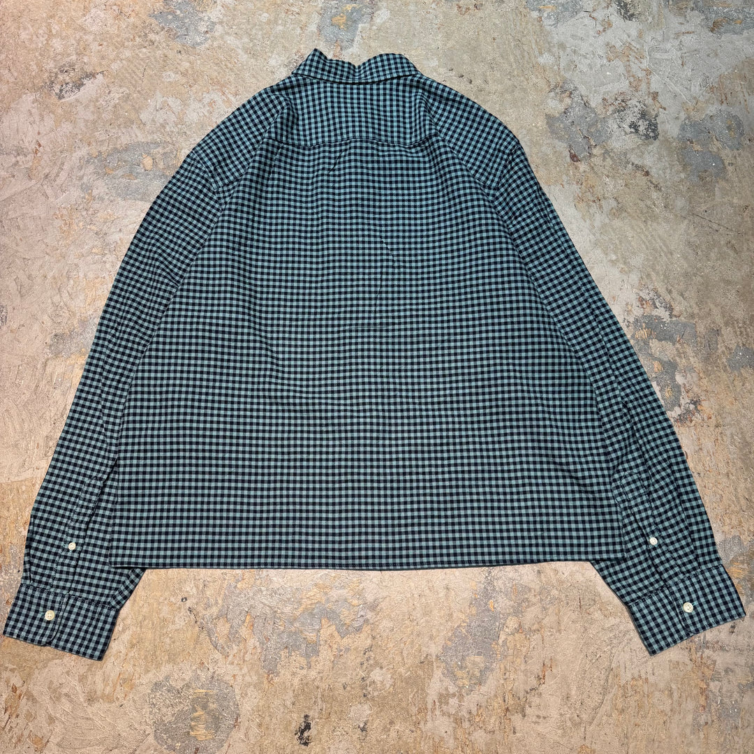 古着  GAP/ ギャップ/ ボタンダウン長袖シャツ/ チェック柄/ リメイク/ サイズXL