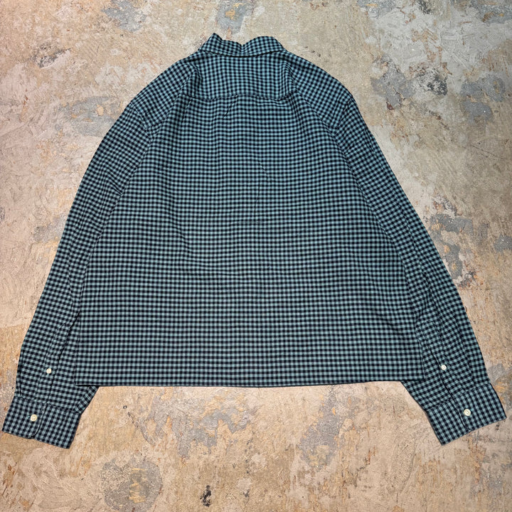 古着  GAP/ ギャップ/ ボタンダウン長袖シャツ/ チェック柄/ リメイク/ サイズXL