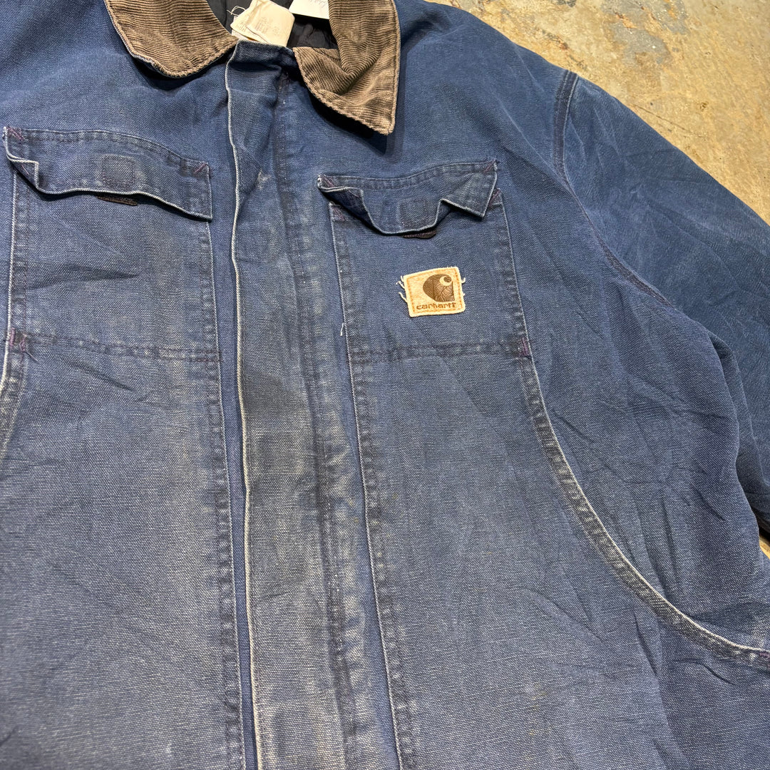 古着 carhartt/ カーハート/ トラディショナルコート/ ダック地/ 裏地キルティング/ 襟コーデュロイ/ サイズXXL相当