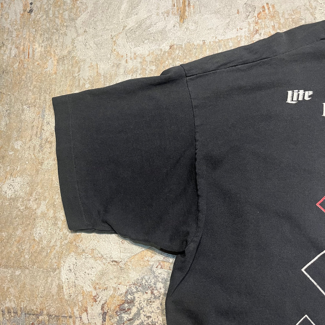 古着 miller/lite ice beer/ビール/企業系/ヴィンテージ シングルステッチ プリント Tシャツ/サイズXL-2XL相当