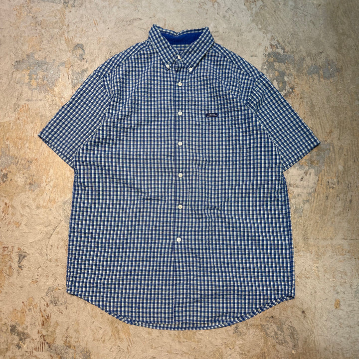 古着 CHAPS RALPH LAUREN/ チャップス ラルフ ローレン/  ボタンダウン半袖シャツ/ チェック柄/ サイズL