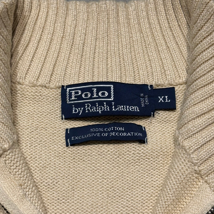 古着 POLO by Ralph Lauren/ ポロ バイ ラルフローレン/ ハーフジップニットセーター/ サイズXL