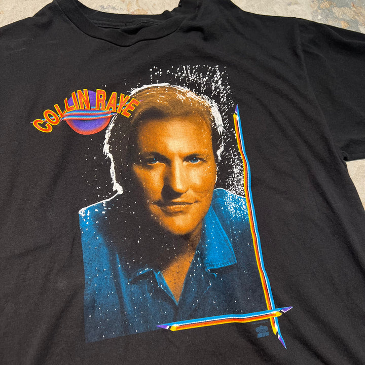 古着 90's COLLIN RAYE/コリン・レイ /ヴィンテージ シングルステッチ プリントTシャツ/サイズL相当