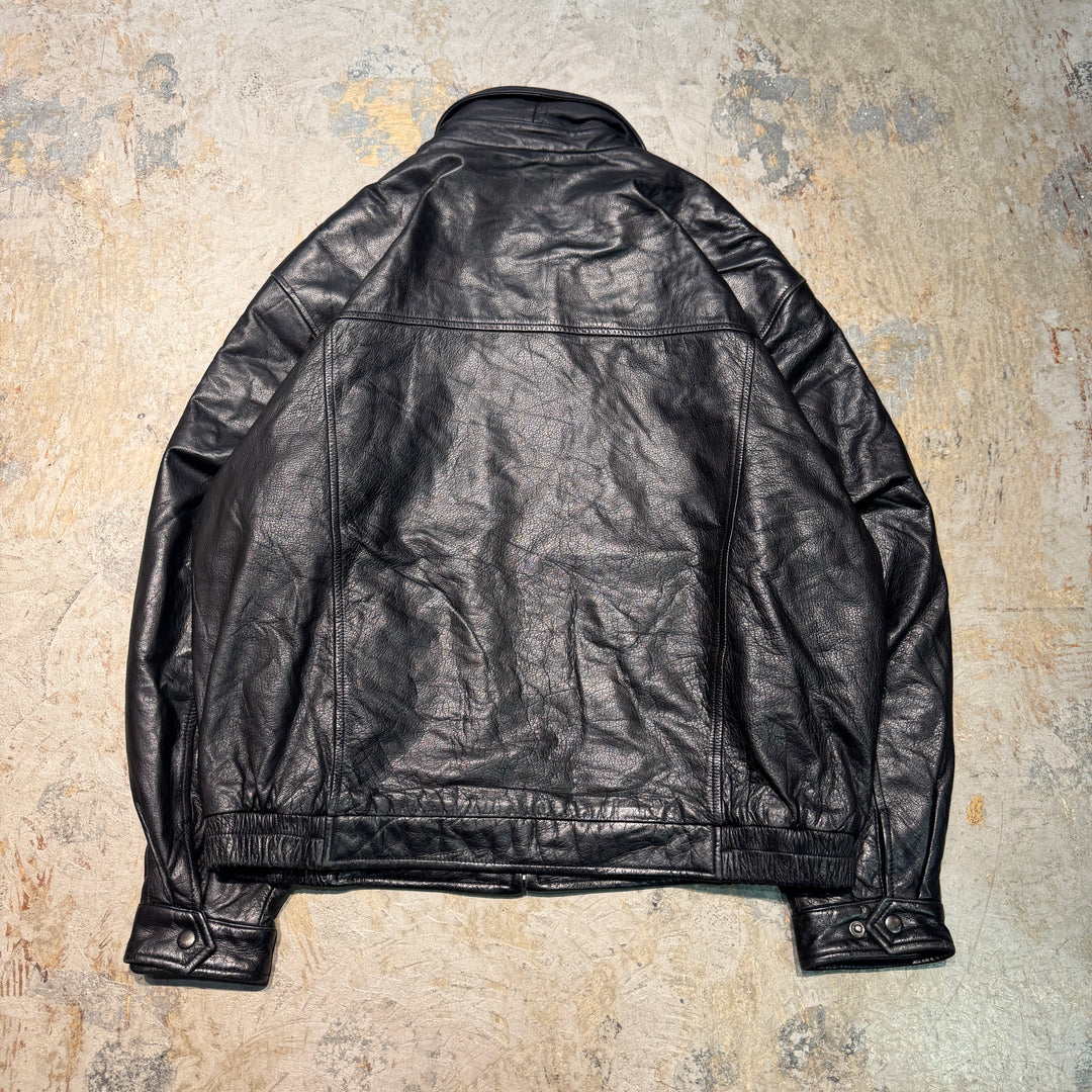 古着 USAVINTAGE/ジップアップレザージャケット/ サイズL