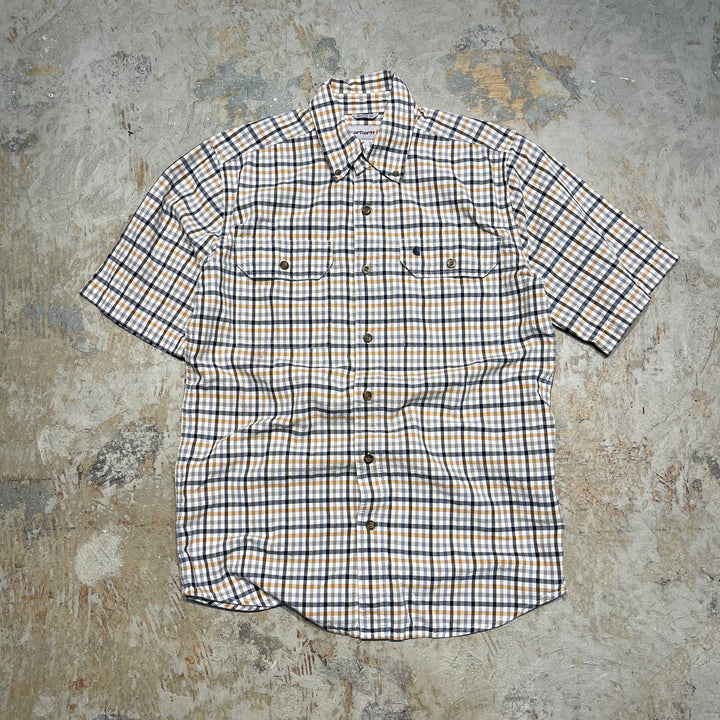 #4543 古着 Carhartt/カーハート/s/s  Button down Shirts/半袖ボタンダウンシャツ/チェック柄/サイズS