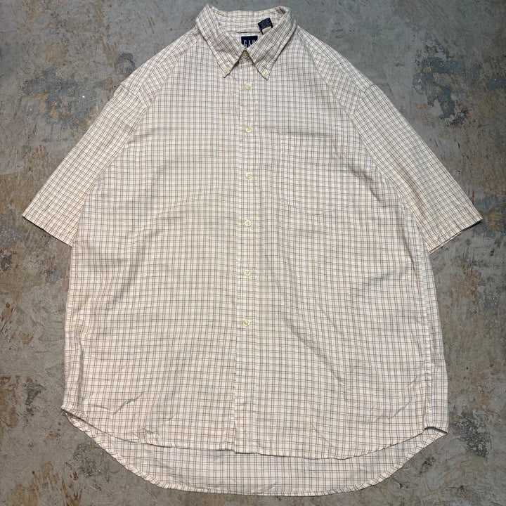 古着 GAP/ ギャップ/  ボタンダウン半袖シャツ/ チェック柄/ サイズXL