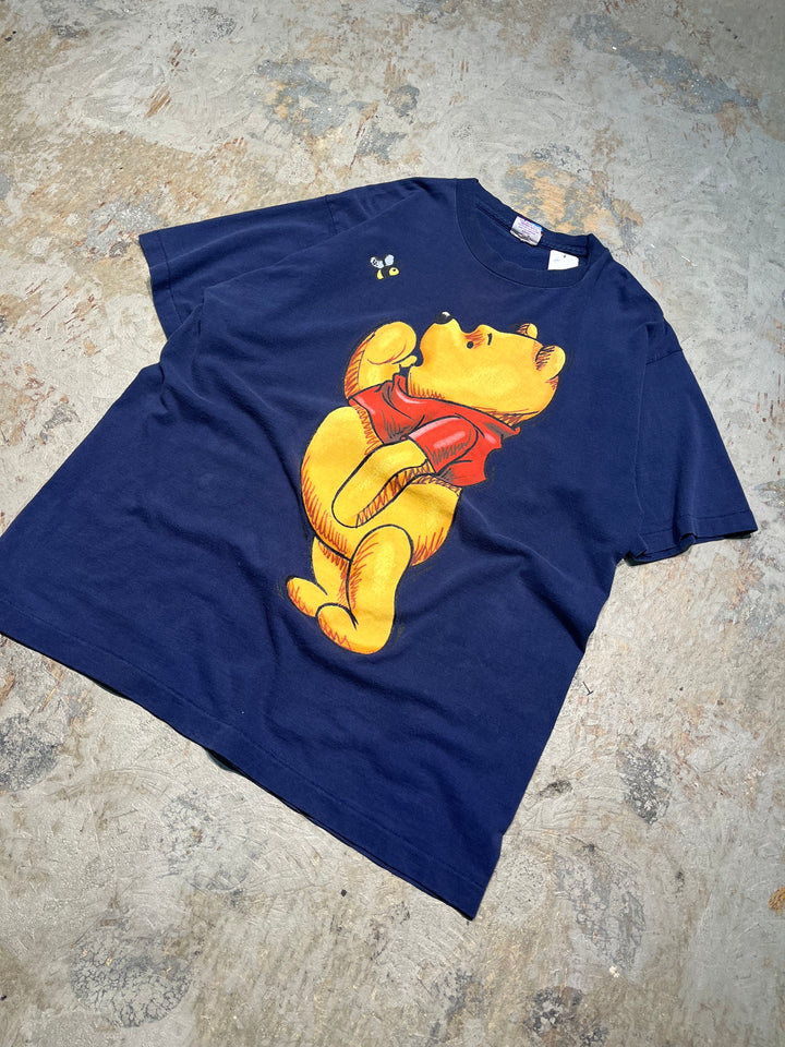 #MA117 古着 USA製 90's くまのプーさん/Disney/ディズニー/ヴィンテーシングルステッチ Tシャツ/サイズXL-2XL相当