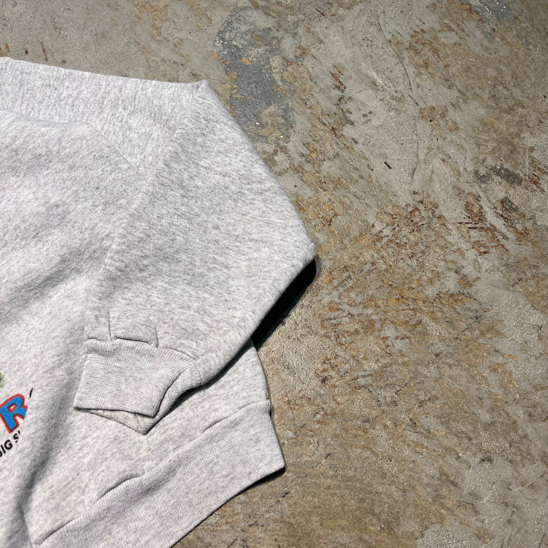 #3900 古着/95's Hanes/ヘインズ/Crew Neck Print Sweat Shirt/クルーネック大判プリントスウェット/MADE IN USA/BIG SHOT/サイズL