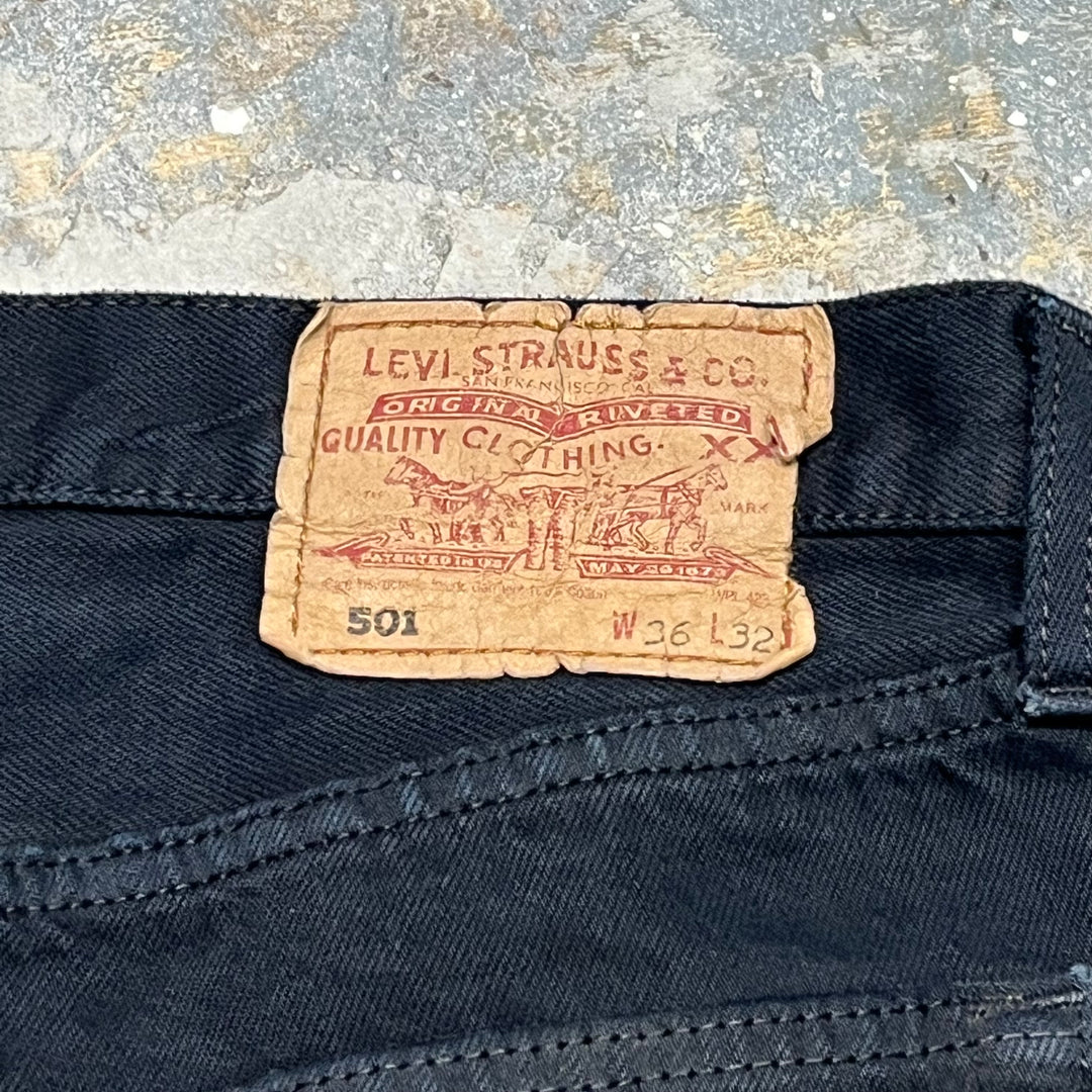 #4430 古着 Levi's/リーバイス/Black Denim Pants/ブラックデニムパンツ/501/サイズ36×32