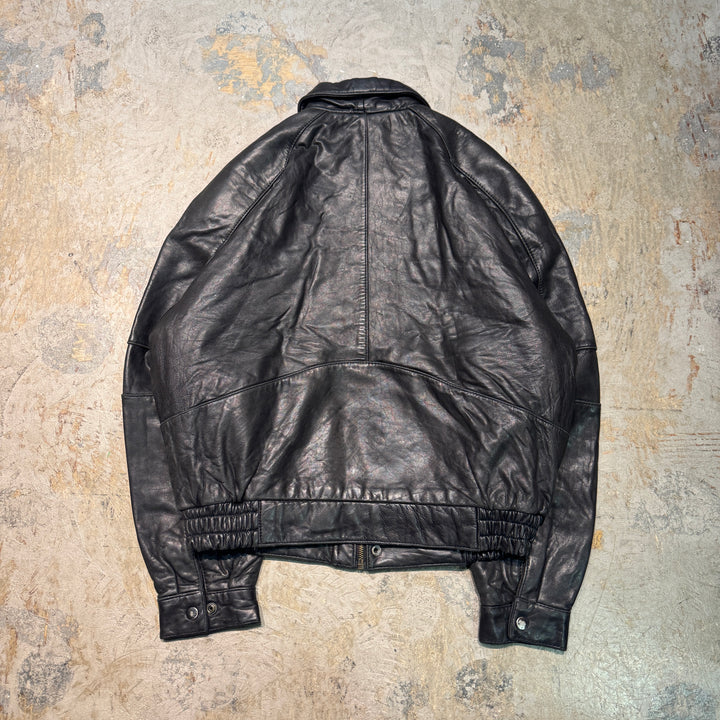 古着 USAVINTAGE/ジップアップレザージャケット/ サイズS