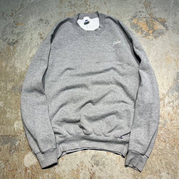 #3819 古着/Russell/ラッセル/Crewneck sweat/クルーネックスウェット/背面刺繍/サイズL