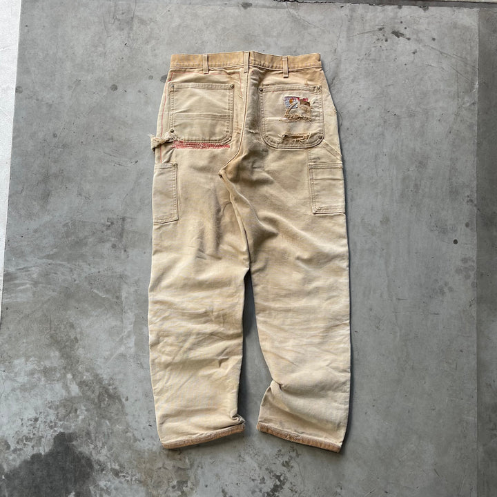 古着 USA製 Carhartt/カーハート/ダック地ペインターパンツ/ダブルニー/実寸サイズ33×31