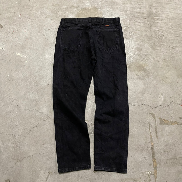 #4256 古着 RUSTLER/ラスラー/Black Denim Pants/ブラックデニムパンツ/サイズ36×32