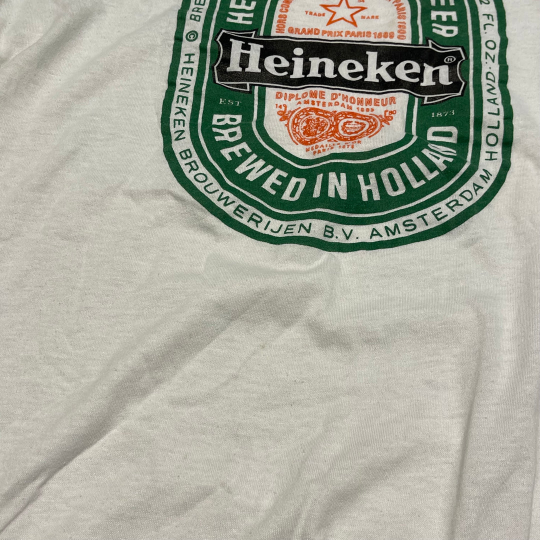 古着 Heineken/ハイネケン/ヴィンテージ シングルステッチ プリントTシャツ/サイズL相当