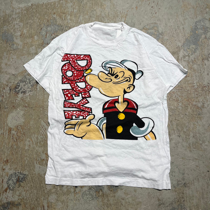 古着 80's POPEYE/ポパイ/ヴィンテージ シングルステッチ プリントTシャツ/サイズM-L相当