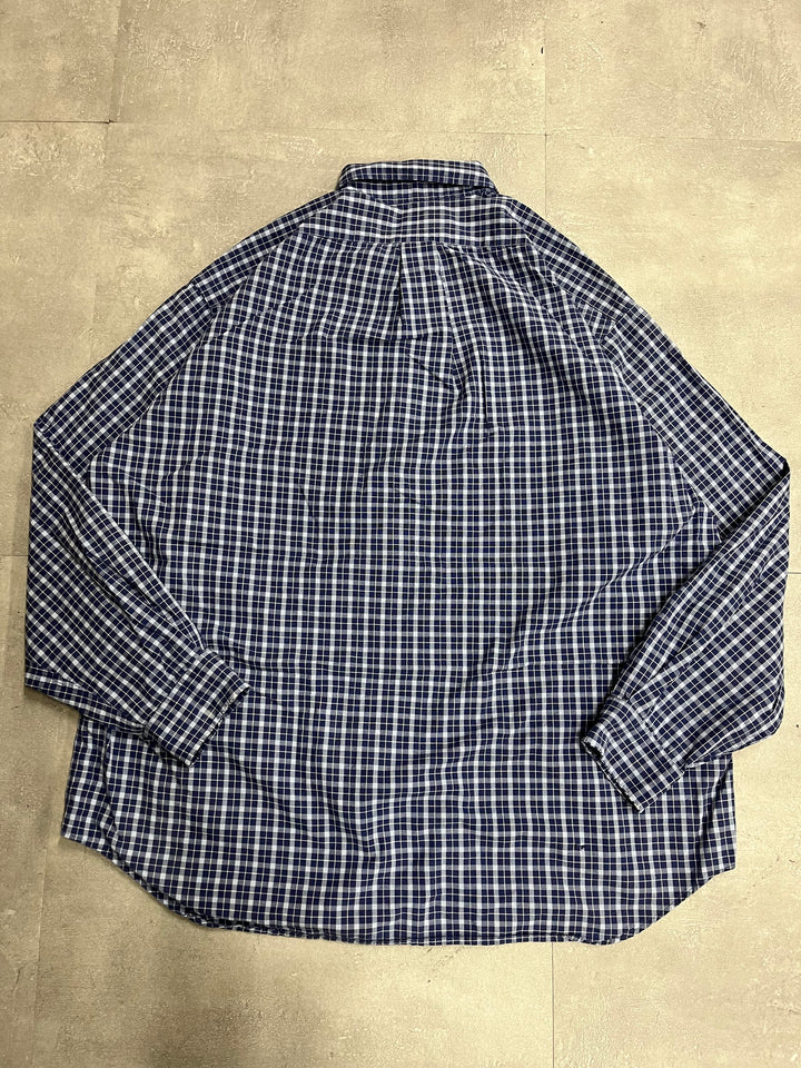 古着 90's POLO by Ralph Lauren/ ラルフ ローレン/ ボタンダウン長袖シャツ/ チェック柄/ サイズXL