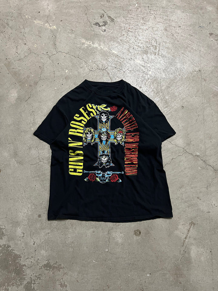 #MA52 古着 GUNS N' ROSES/ガンズアンドローゼズ/バンドTシャツ/プリント Tシャツ/サイズXL