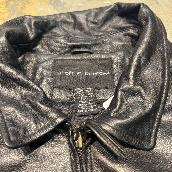 古着 USAVINTAGE/ジップアップレザージャケット/ サイズL