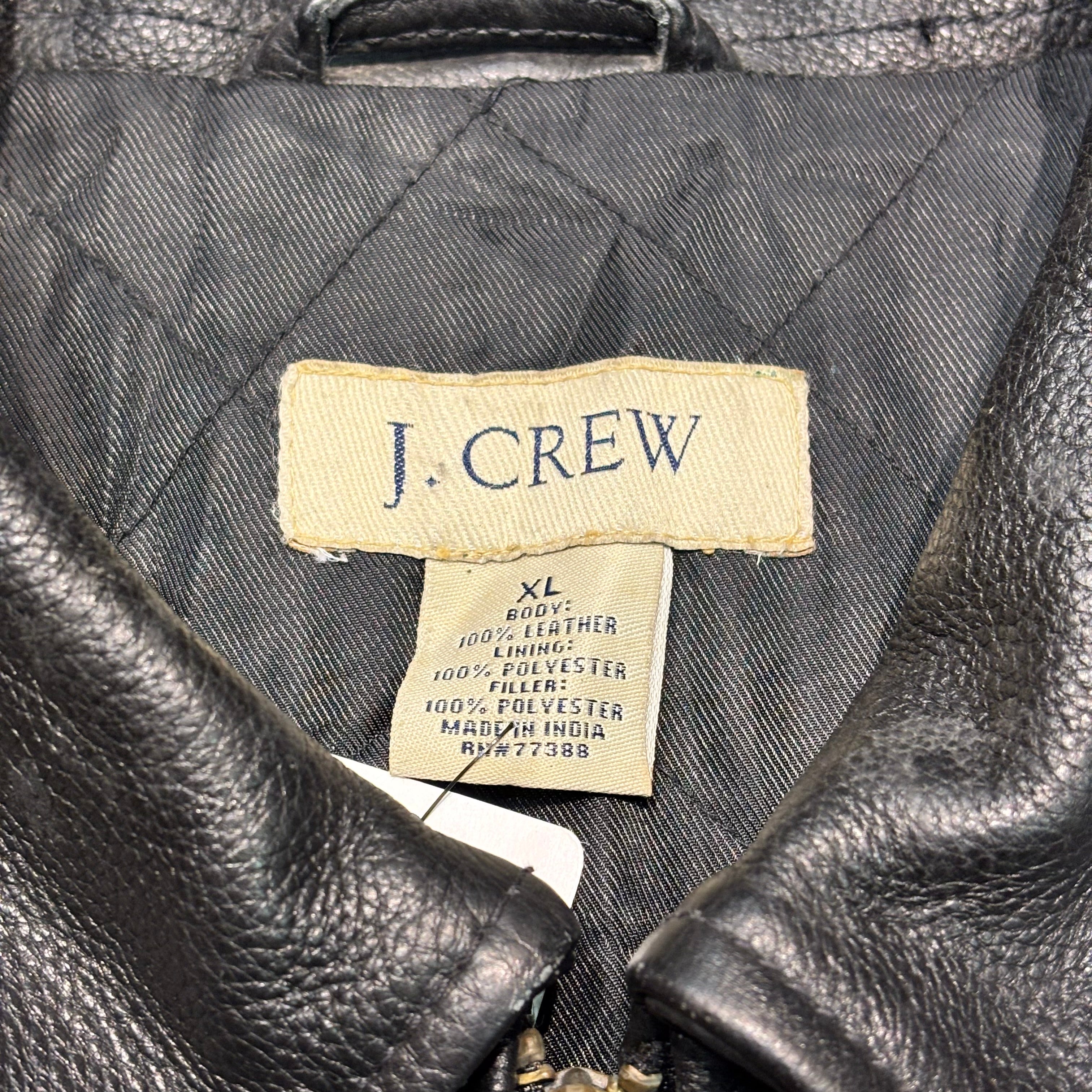 古着 J.CREW/ ジェイクルー/ 本革ジップアップレザージャケット/ 牛革