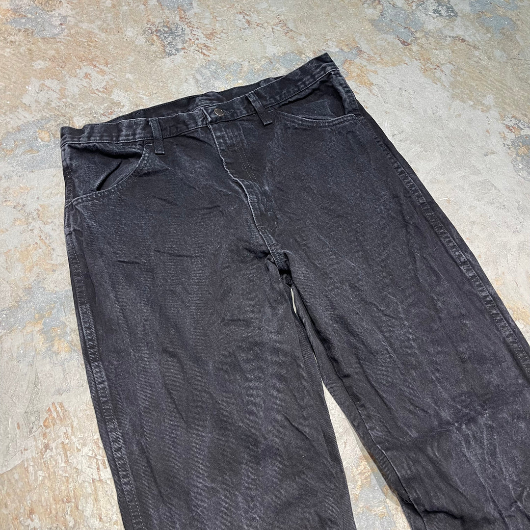 #4268 古着 RUSTLER/ラスラー/Black Denim Pants/ブラックデニムパンツ/サイズ36×34