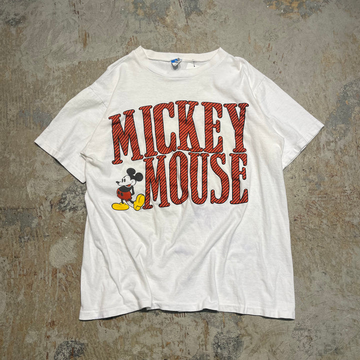 #4578 古着 Disney/ディズニー/Micky/ミッキーマウス/short sleeve print t-shirt Tee/半袖プリントTシャツ/シングルステッチ/USA製/サイズL