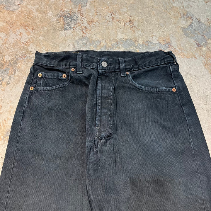 #4431 古着 Levi's/リーバイス/Black Denim Pants/ブラックデニムパンツ/501/MADE IN UK/サイズ33×32