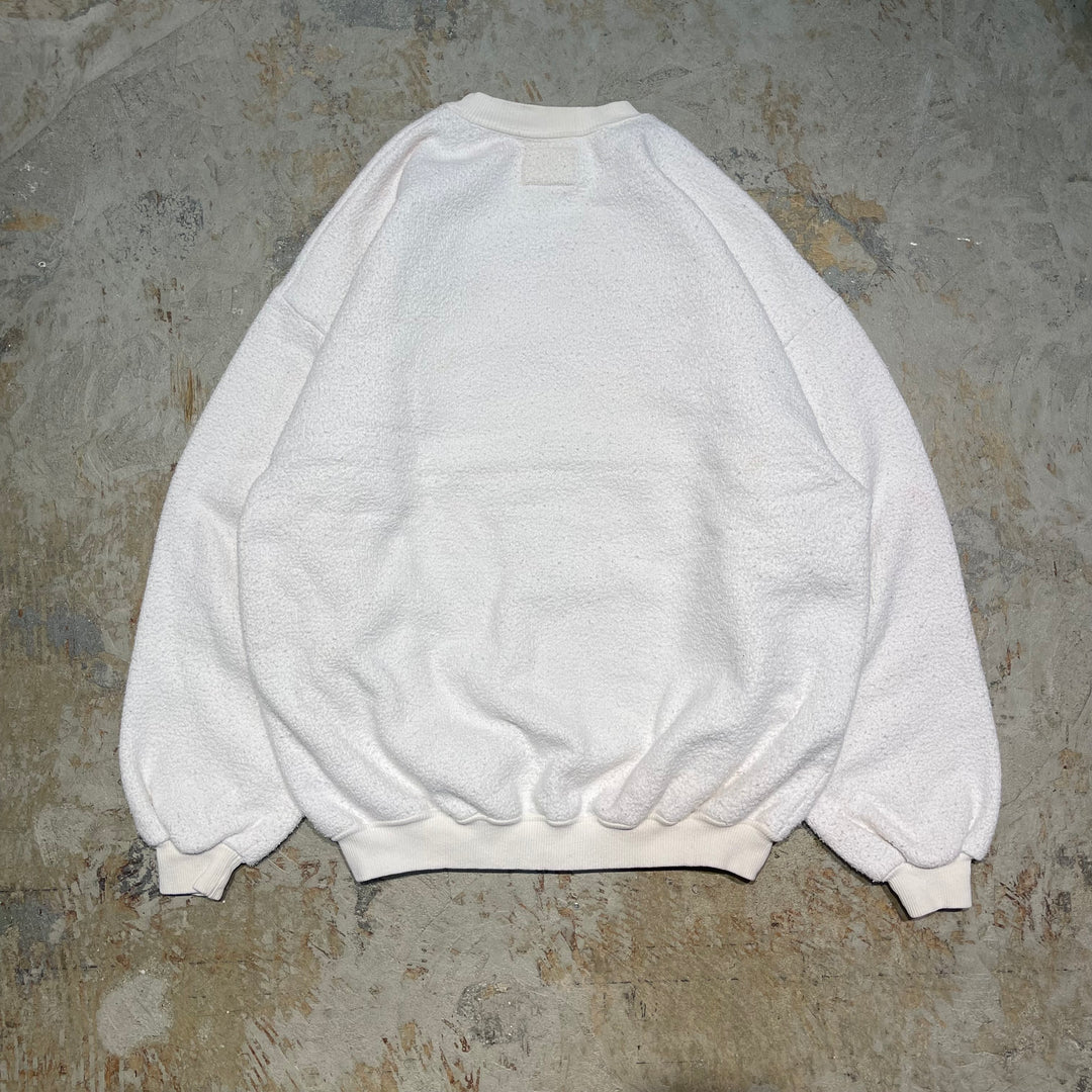 #4108 古着 ST JOHN'S BAY/セントジョーンズベイ/Crew neck sweat/クルーネックスウェット/アニマル/ボア/サイズL