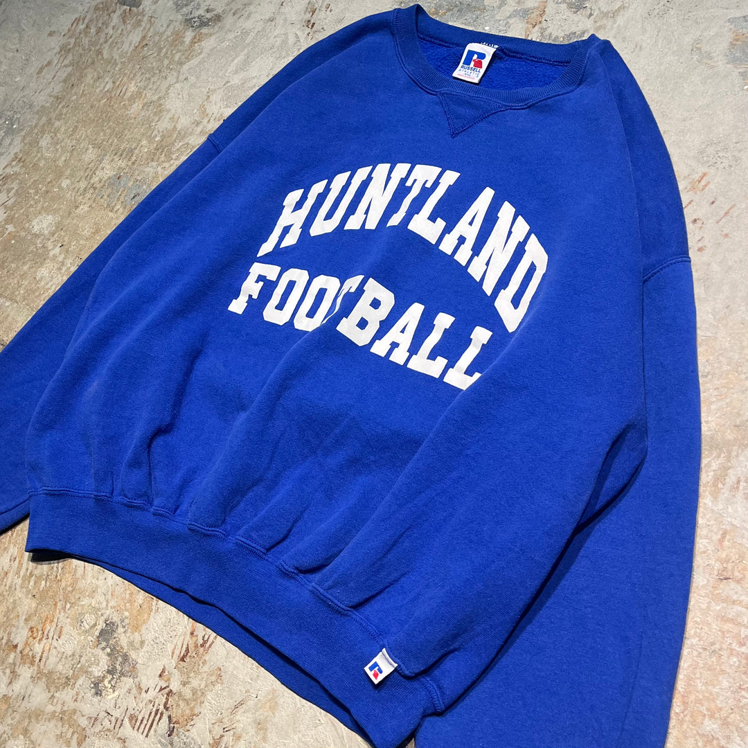 #1912 古着 90's RUSSELL ATHLETIC/ラッセルアスレチック / Crewneck sweat/クルーネックスウェット/カレッジロゴ/HUNTLAND/サイズXXL