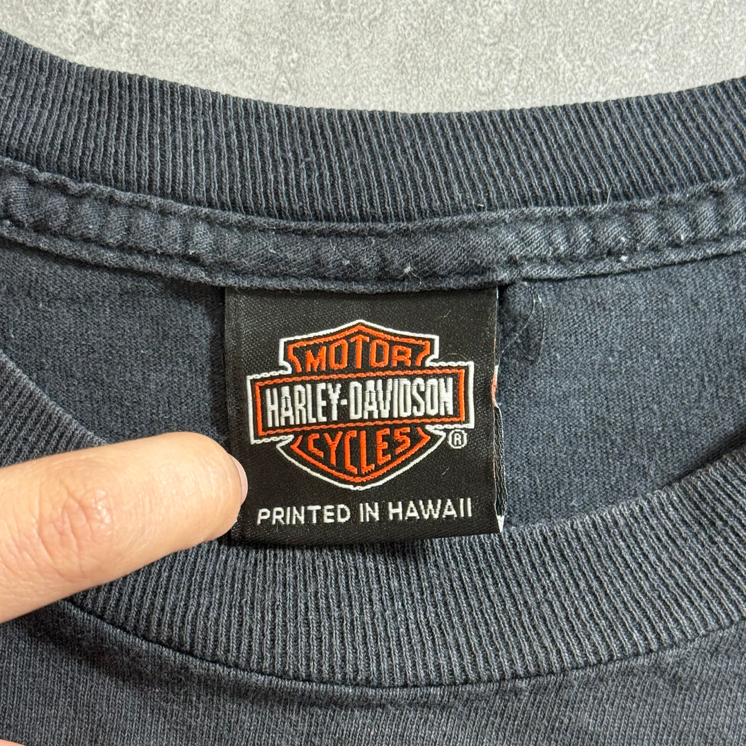 古着 Harley-Davidson ハーレーダビッドソン プリントTシャツ アメカジ サイズXL相当