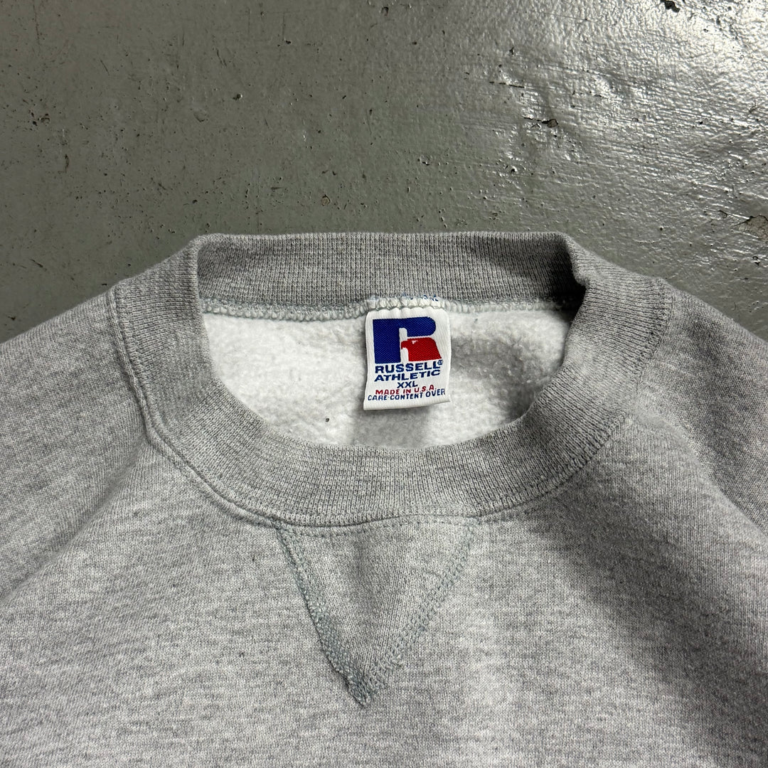 古着 90's USA製 RUSSELLATHLETIC/ ラッセル アスレチック/ クルーネックブランクスウェット/ 無地/ サイズXXL